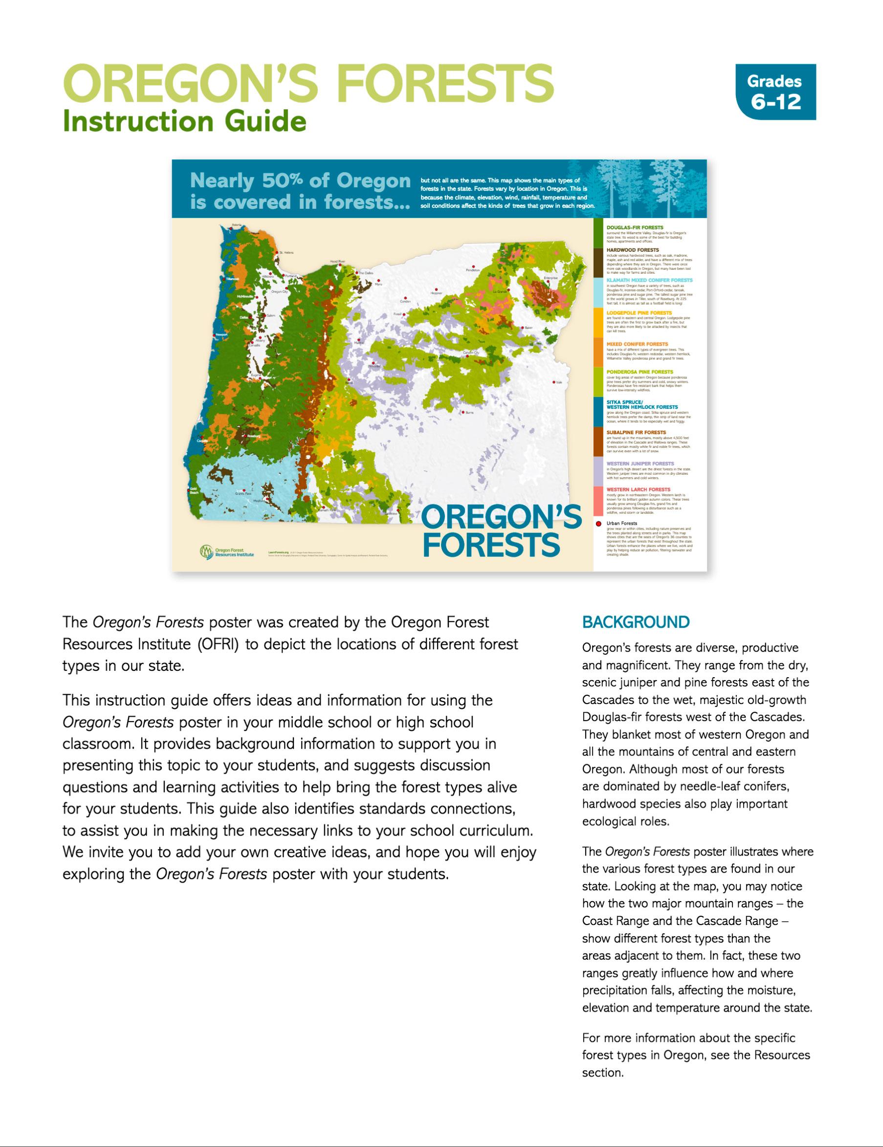 Oregon's Forests Instruction Guide - Oregonforests 2023