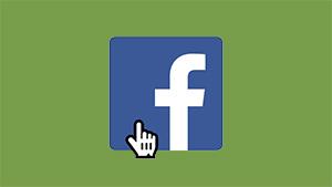 facebook logo on green
